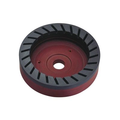 D150mm Roda de resina dentada interna Forma de taça Roda de moagem contínua de diamante para máquina de borda de bisel de vidro