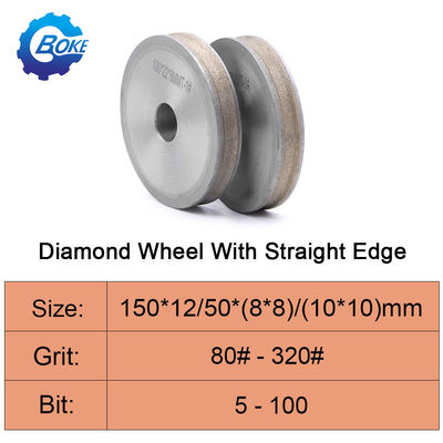 Boke Wholesale 150mm 6 polegadas Diamante em forma de V de moagem plana Diamante de vidro de roda