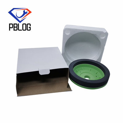 Roda de resina por grosso, de cor verde, forma de copo, para processamento de vidro, roda de polimento, máquina de moagem de vidro, de contorno