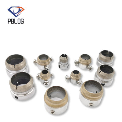 Conjunto de pedaços de diamante para mudança de forma da superfície de contacto após perfuração de vidro ou pedra
