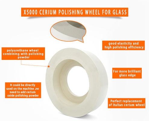 Roda de vidro de Polishing Wheel Rubber do moedor do óxido do cério X5000