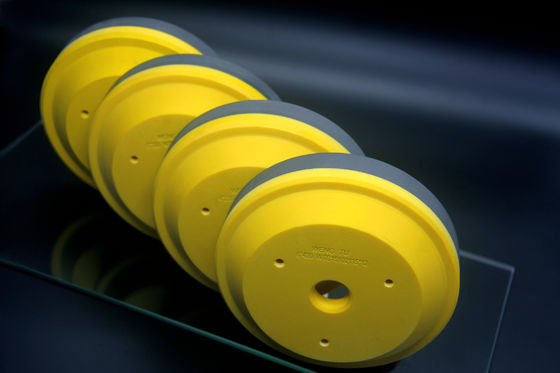 Máquina amarela de Diamond Glass Edging For Bevelling da roda de moedura da resina