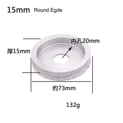 Roda de moedura elétrica de prata galvanizada pequena 50mm da roda de moedura