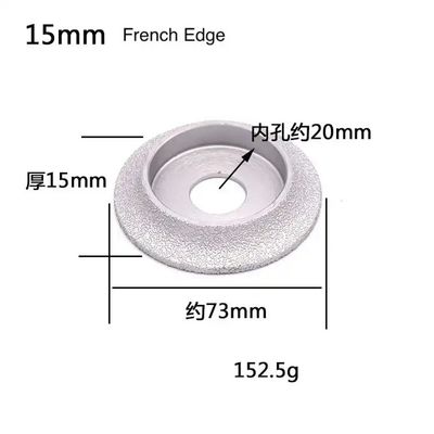 Roda de moedura elétrica de prata galvanizada pequena 50mm da roda de moedura