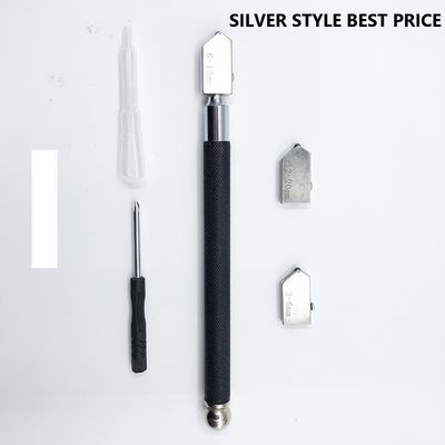 Ferramenta de corte de vidro de 2 mm com um punho de contêiner de óleo e um punho de aço preto de 145 mm