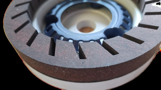 150 mm Roda de resina Alta nitidez para máquina de bisel 240 Grit Roda de taça branca marrom