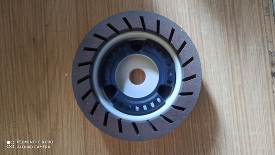 150 mm Roda de resina Alta nitidez para máquina de bisel 240 Grit Roda de taça branca marrom