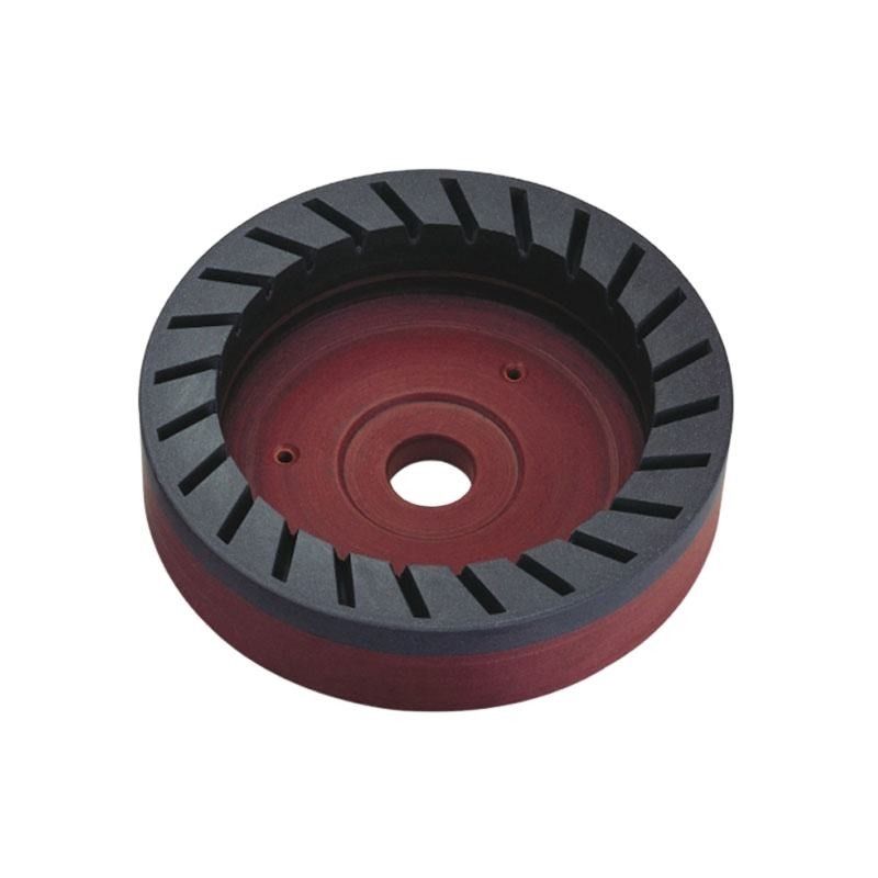 D150mm Roda de resina dentada interna Forma de taça Roda de moagem contínua de diamante para máquina de borda de bisel de vidro