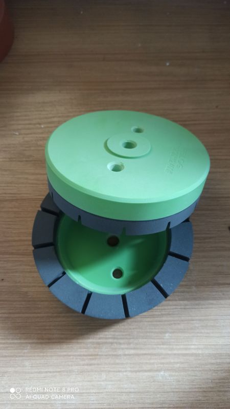 120# - 240# Roda de moagem de resina de dureza Roda de moagem de vidro fino para máquina de borda dupla